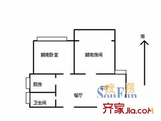 春江花悅園戶型圖221 戶型圖 2室2廳1衛(wèi)1廚