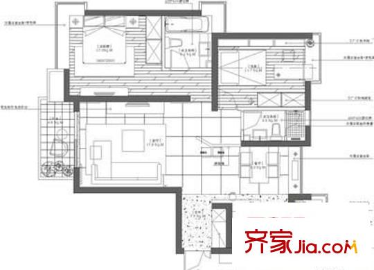 玫瑰99户型图户型图 2室2厅2卫1厨