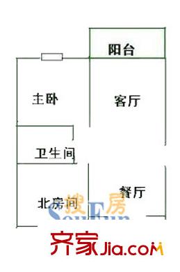 上海 錦麗新苑2室 戶型圖