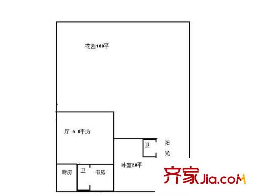 愚园路新里户型图户型图 3室1厅1卫1厨