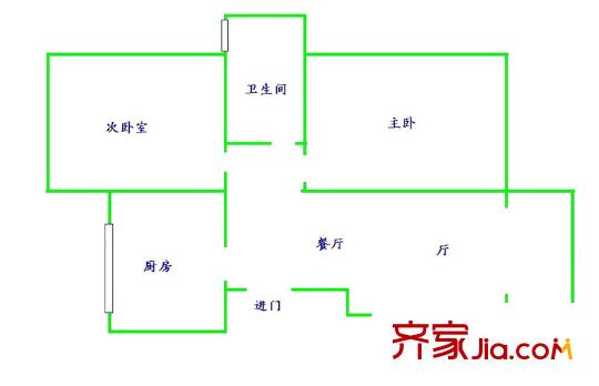 上海 碧云新天地2室 戶型圖