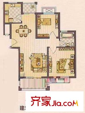 保利金爵公寓 0室 戶型圖