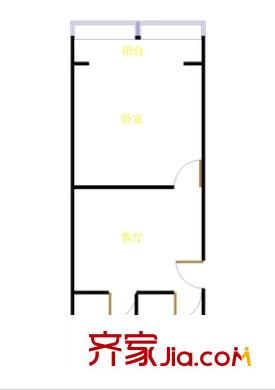 梅隴三村 1室 戶型圖