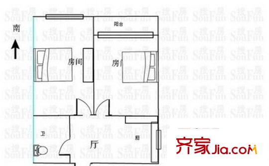 高雅新村 2室 戶型圖
