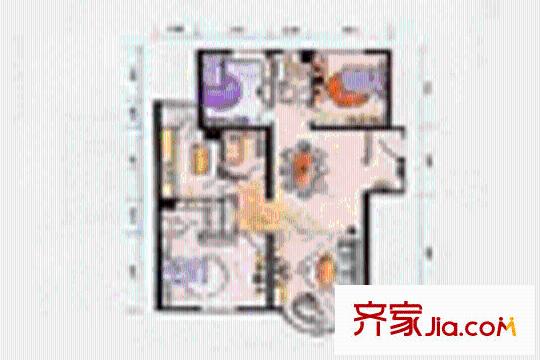 爵士大廈戶型圖3室2廳2衛(wèi)1廚