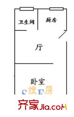 昆阳小区 1室 户型图