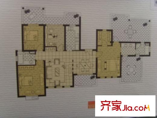 荣盛名邸户型图户型图 4室2厅2卫1厨