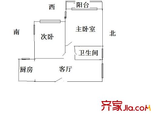 德樂(lè)苑戶型圖 戶型圖 2室1廳1衛(wèi)1廚