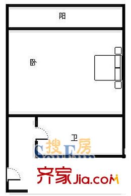 化工小区户型图户型图 1室1卫1厨