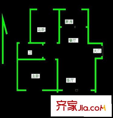 大灣名苑戶型圖戶型圖 2室2廳1衛(wèi)1廚
