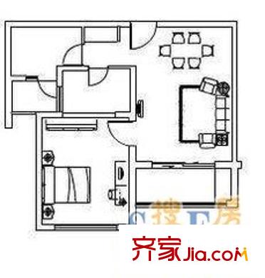 怡靜園 2室 戶型圖
