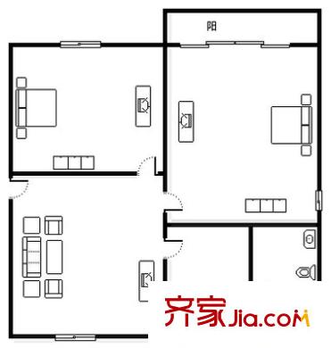怡靜園 3室 戶型圖