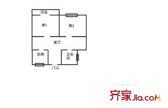 怡靜園 2室 戶型圖