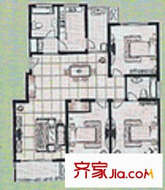 由由新邸戶型圖3室2廳2衛(wèi)1廚