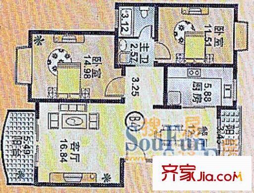 上海 同方錦城一期 戶型圖