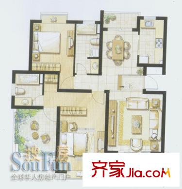 金丰蓝庭G型 户型图