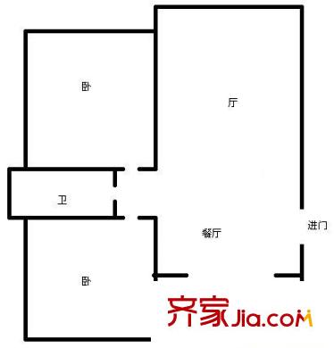 桃林一小區(qū) 2室 戶型圖