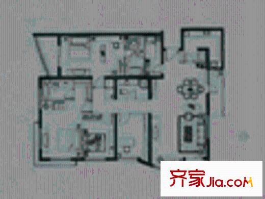 濱江國際戶型圖2室2廳2衛(wèi)1廚