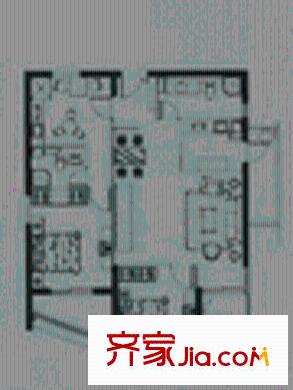 濱江國際戶型圖2室2廳2衛(wèi)1廚