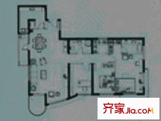 濱江國際戶型圖3室2廳2衛(wèi)1廚