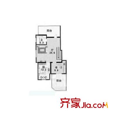 東珂花苑戶型圖戶型圖 1室2廳1衛(wèi)1廚