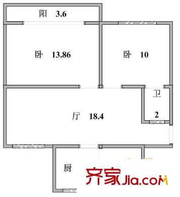 上海 罗阳二村 户型图