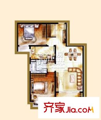 大華錦繡華城第11街區(qū)戶型圖上海 大華錦繡華城北艾路1077弄 戶型圖 2室2廳1衛(wèi)1廚