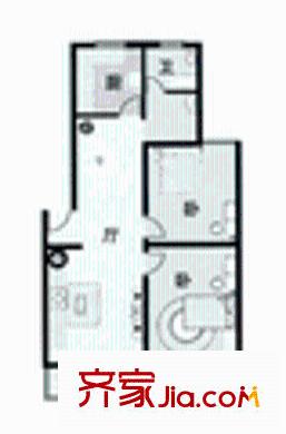 南國龍苑戶型圖2室1廳1衛(wèi)1廚
