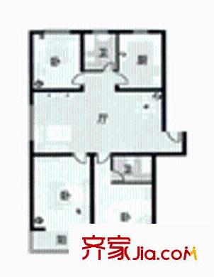 南國龍苑戶型圖3室1廳2衛(wèi)1廚