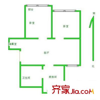 龍溝新苑戶型圖戶型圖 3室2廳1衛(wèi)1廚