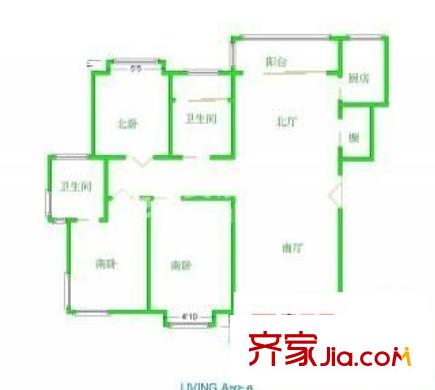 春光家园户型图户型图 3室2厅2卫1厨