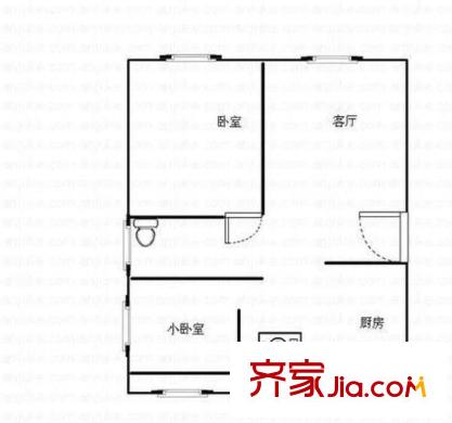春光家园户型图户型图 2室1厅1卫1厨