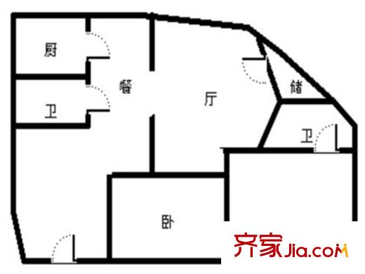 上海 虹桥中洋公寓 户型图
