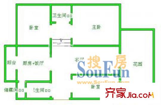 大上海国际花园侨亨园户型图上海 大上海国际花园乔亨园 户型图 3室2厅2卫1厨