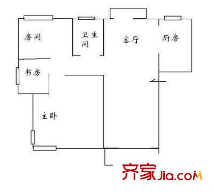 建中路126弄小區(qū)戶型圖戶型圖 3室1廳1衛(wèi)1廚