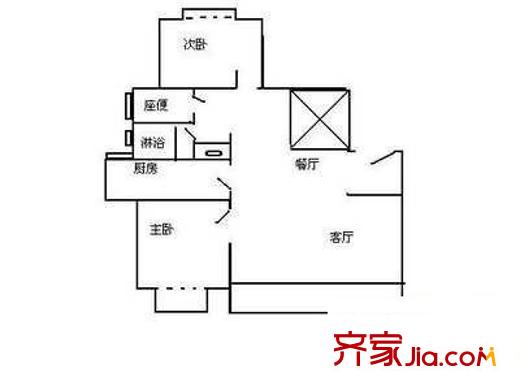 萬(wàn)科金色里程 2室 戶型圖