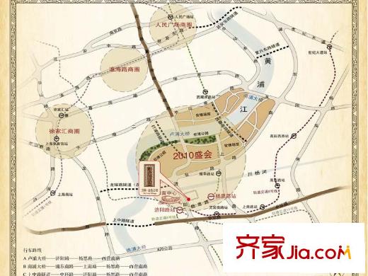 萬(wàn)科金色公館交通圖