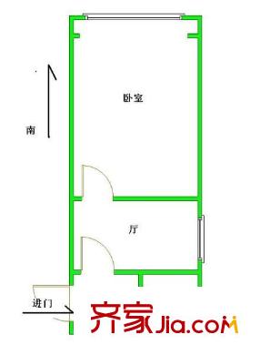 濰坊六村戶型圖戶型圖 1室1廳1衛(wèi)1廚