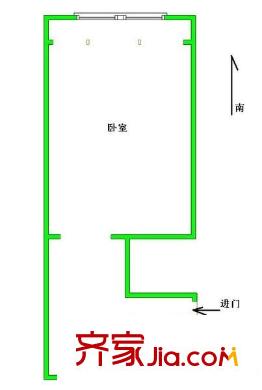 濰坊六村戶型圖戶型圖 1室1廳1衛(wèi)1廚