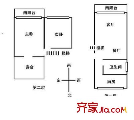 龙柏四村户型图户型图 3室2厅1卫1厨