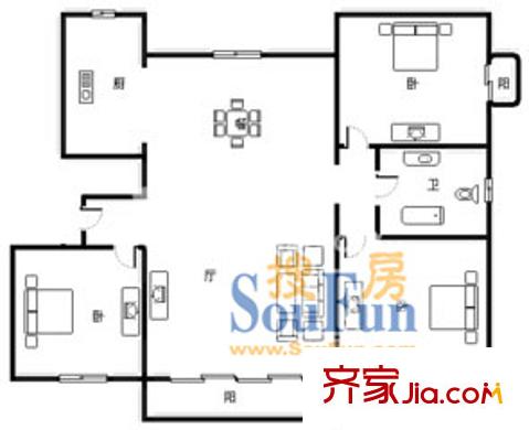 上海 錦華花園 戶型圖