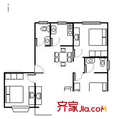 光鴻苑 4室 戶型圖