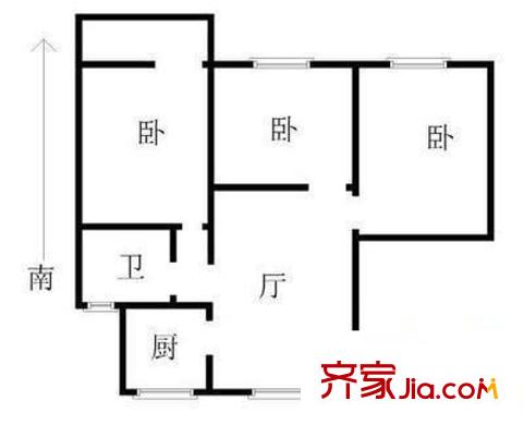 郵電小區(qū)戶型圖戶型圖 3室1廳1衛(wèi)1廚