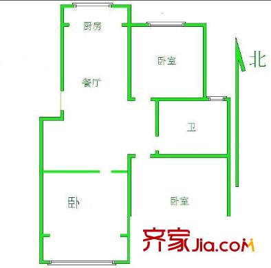 南苑二村户型图户型图 3室1厅1卫1厨