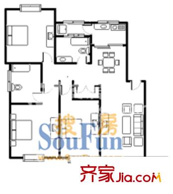 上海 海德公寓 户型图