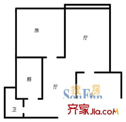 上海 紅楓苑2室 戶型圖