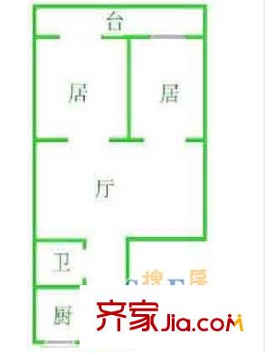 爱建大厦公寓户型图上海 爱建大厦 户型图 2室1厅1卫1厨