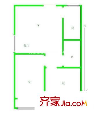 南苑二村户型图户型图 2室1厅1卫1厨