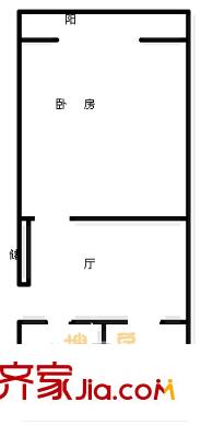 上海 南方新村1室 户型图
