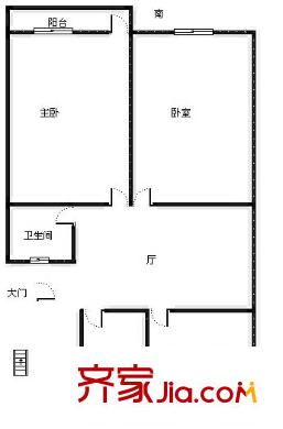 上海 南方新村2室 户型图